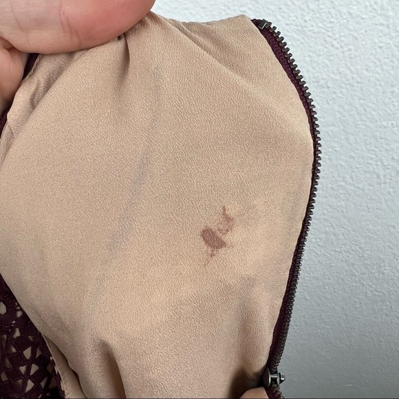 KEEPSAKE Sweet Nothing Burgundy Lace Midi Dress, Size Small - Picture 9 of 9